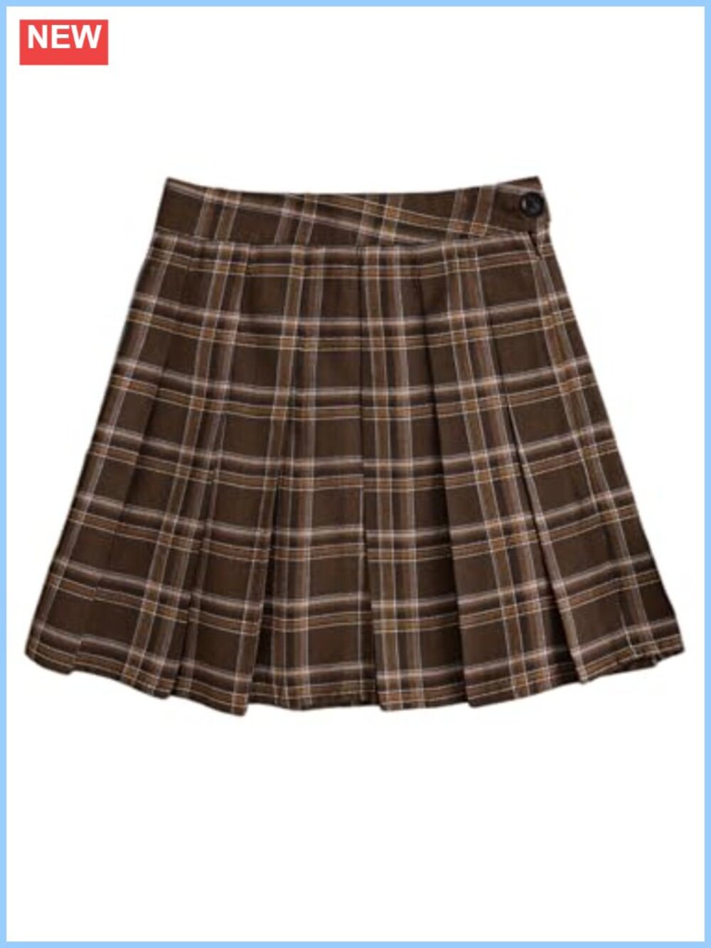 High Waist Plaid Pleated A-Line Mini Skirt Y2K Style